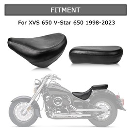 PSLER Front Rider Driver Rear Passenger Seat Pillion Cushion Seat for XVS 650 V-Star 650 1998-2023