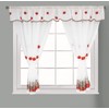 Householdfurnishing Embroidered Kitchen Window Pair Curtains Set Rod Pocket with