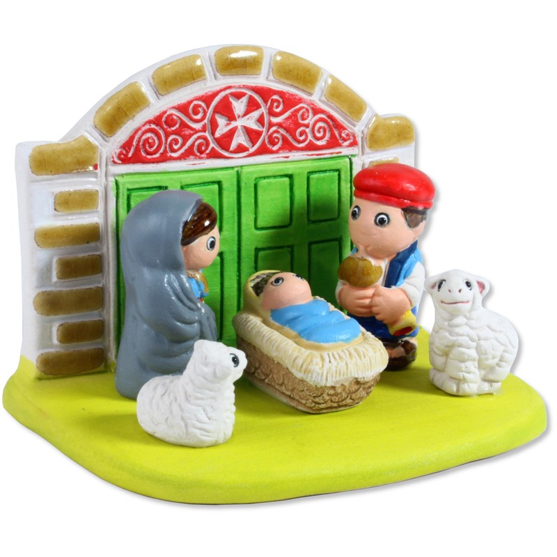Proposte Religiose Nativity Scene from the World Ceramic Collectible Hand-Painted
