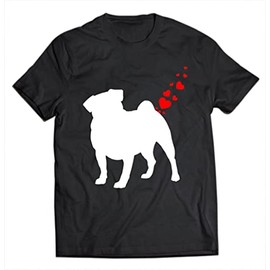 keoStore Cute Pug Owner Valentine?s Day Dog Farts Heart Gift ds1538 T-Shirt