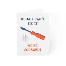 Humorous Handyman Father's Day Card - 6 x 8 Inch - Made in UK - 350 GSM with Envelope
