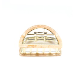 QinGoo Small Acetate Metal Hair Clip Beautiful Women's Hair Clip Headpiece Elegant Hair Accessory 1 Piece (5.2 cm x 2.8 cm, Light Pink)