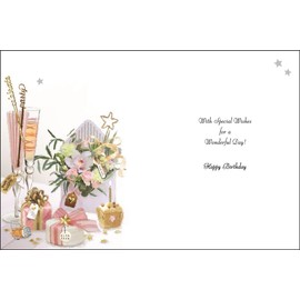 Female Birthday Card for Her - General Card for Women - Special Finishes - Feminine Floral Design - Made in the UK