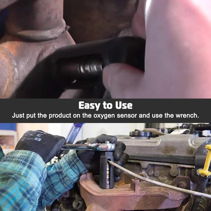 Oxygen Sensor Socket with Side Wire Cutout 3/8” Inch Drive