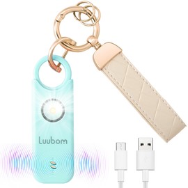 Luubom Personal Safety Alarm Rechargeable, 135 dB Loud Siren with LED Strobe Light and Key Chain in Pop Colors for Women Kids Elderly, Blue