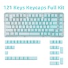 JOLINTAL Gradient Lake Blue Keycaps 121 Keys, Shine Through PBT
