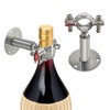 BesFatcn Wall Mounted Single Wine Rack, 2 pcs Metal Wine