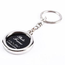 Garosa Photo Snap In Metal Keychain Insert Photo Picture Frame Gifts Keyring Key Holder Commemorative Keychains, colour