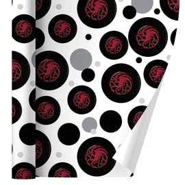 GRAPHICS & MORE House of The Dragon Targaryen Sigil Scales Gift Wrap Wrapping Paper Roll