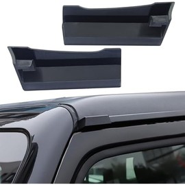 Car Rain Gutter fit for Jeep Wrangler JK JL Accessories 2018 2019 2020 2021 2022 Upgraded Roof Rainwater Deflector Soft Rubber Rain Groove Diverter Drip Rail Extension 2PCS, Black