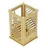3set Pen Holder Golden Appearance Electroplating Quadrate Educational DIY Assembly