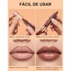 Erinde Lápiz Labial Cremoso y Mate de Larga Duración,Resistente al