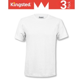 Kingsted Mens Short Sleeve Crew Neck T-Shirts (White, X-Large)
