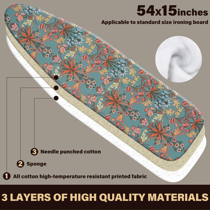 caius Easy Installation 15x54 Ironing Board Cover and Pad -