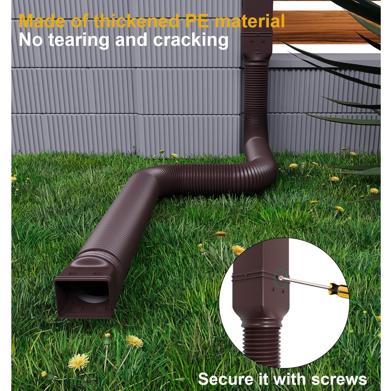Ogutter Rain Gutter Downspout Extensions, Downspout Extender for Rainwater Drainage