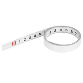 PATIKIL Adhesive Ruler 6.6ft, Steel Self-Adhesive Measuring Tape Left to Right, Workbench Ruler Adhesive Backing for Woodworking Sewing Saw Drafting Table, White