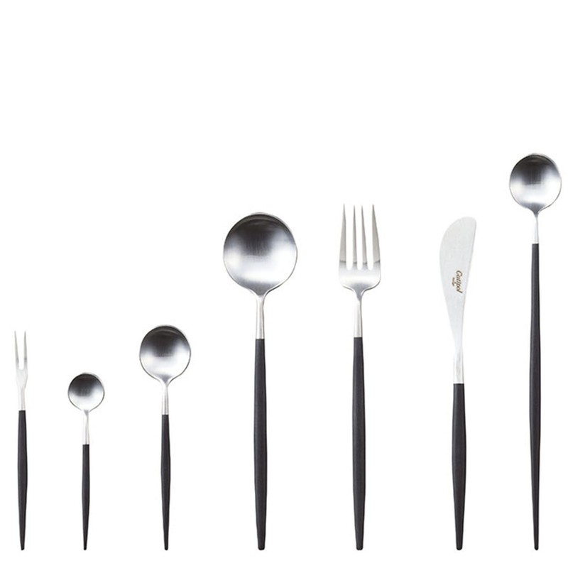 Kuchipole Single Item Serving Spoon GOA Silver x Black GO.14