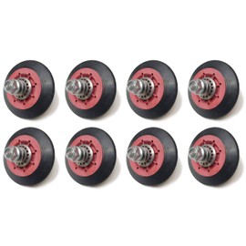 Nispira Dryer Drum Roller Assembly Compatible With LG Kenmore GE 4581EL2002A, 8 Rollers