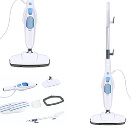 Electric Cleaner Floor Hot Steam Mop Cleaner 1500W Handheld Cleaning Machines Convenient Detachable Handheld Unit with 2 Washable Microfiber Pads For Cleaning Floor, Laminate, Windows and Carpet