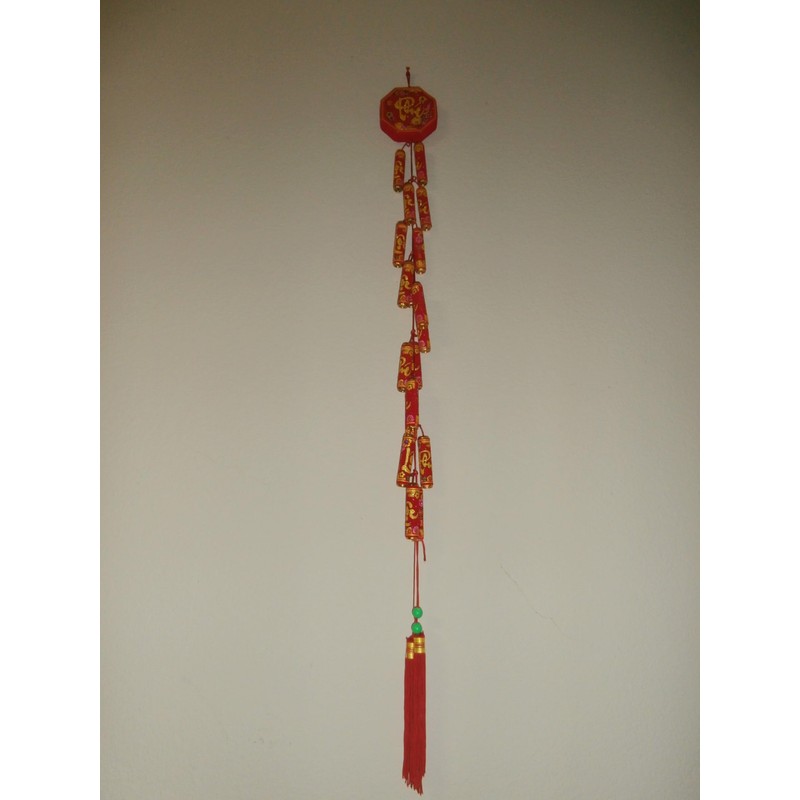 Vietnamese New Year Decorative Plastic Hanging Firecracker 40 inch Long
