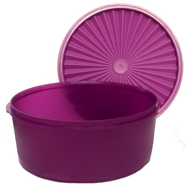 Tupperware Servalier Stacking Cookie Canister 8 Cup Capacity Purple