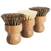 Palm Pot Brush- Bamboo Round 3 Packs Mini Dish Brush