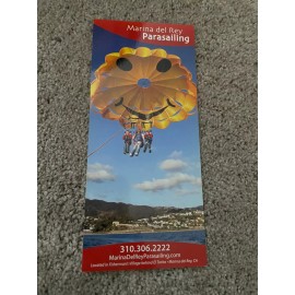 Parasailing MARINA DEL REY Tourist Guide Map Brochure Flyer California CA