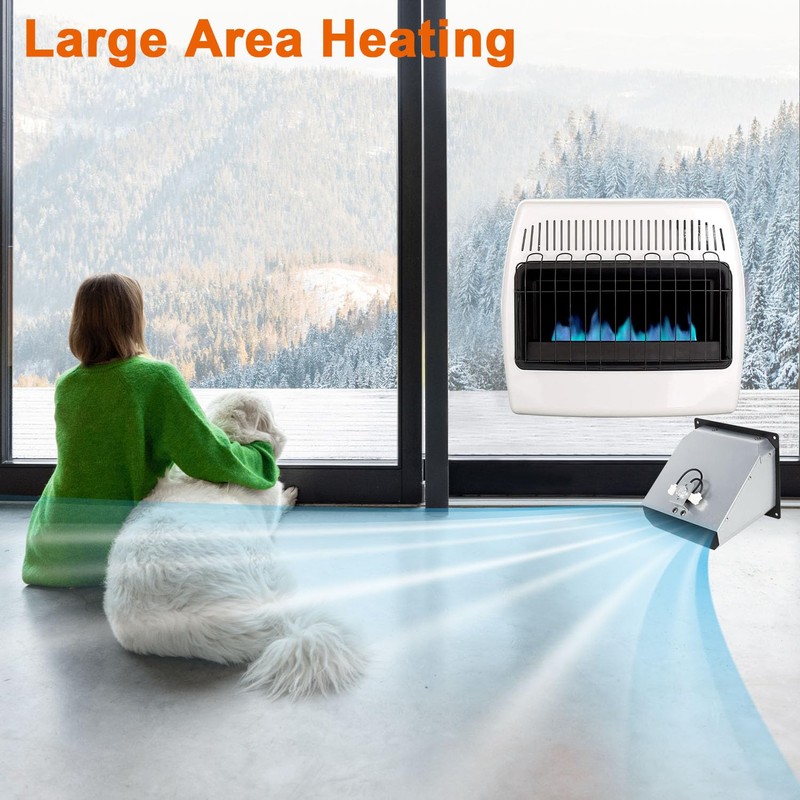 DELSbbq Wall Heater Fan Blower for Dyna-Glo Vent Free Wall