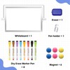 DOLLAR BOSS Magnetic Desktop Whiteboard 20x30cm Double Sided Dry Erase
