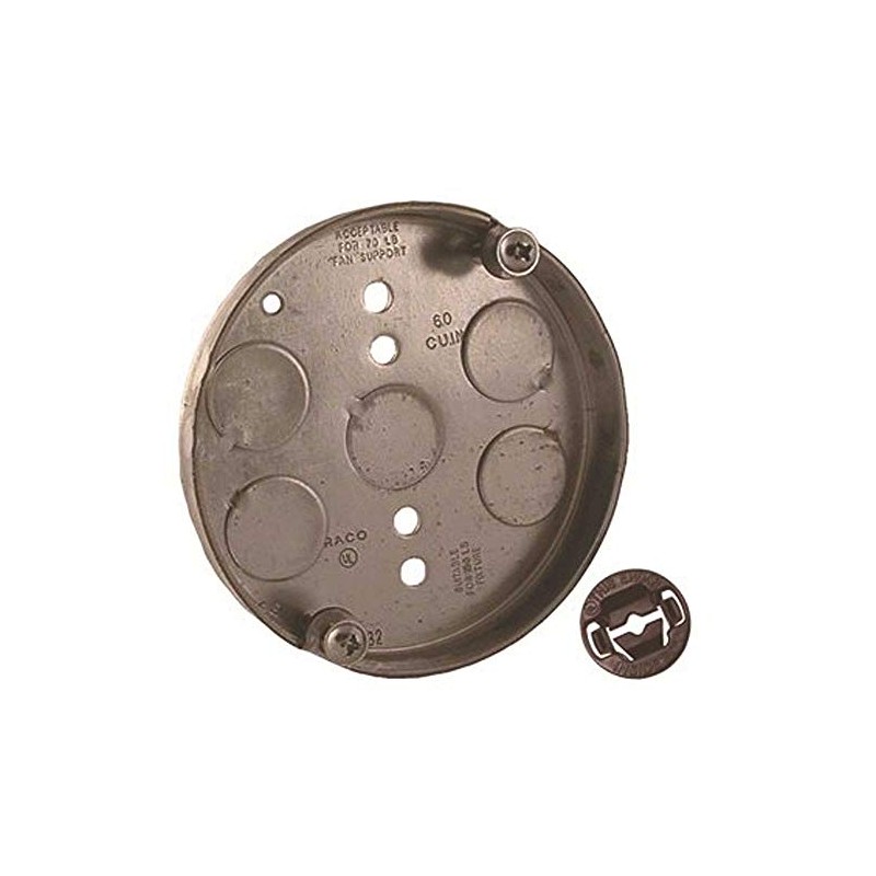 4 in. Round Ceiling Rated Fan Pan, 1/2 in. Depth,