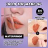 6 Colors Matte Lipstick Set, Dark Red Purple Black Lipstick