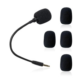 TYFGRT 1 x Microphone and 4 x Microphone Foam Case, Small Microphone, Replacement Microphone, Portable Microphone, Headset Microphone