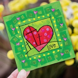 Religious Easter Cards - Easter Heart, pack of 5 cards with white envelopes, with Bible verse inside these Christian Easter cards, by Just Cards Direct