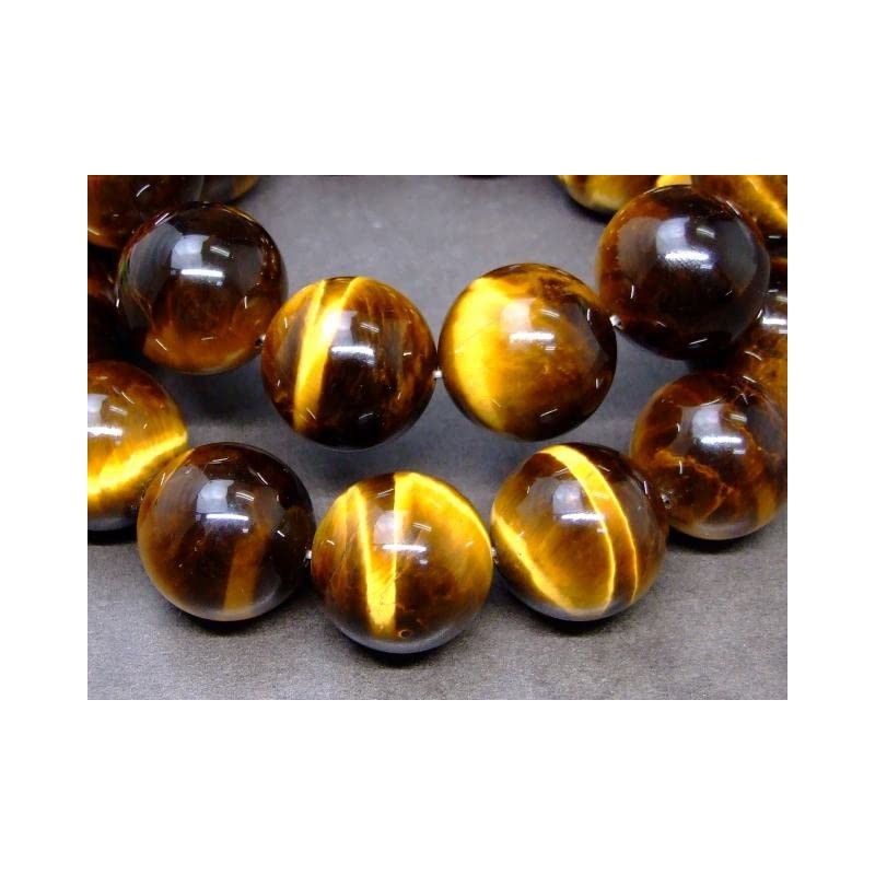 32388 AB 18 mm Tiger Eyes, Yellow Tiger Eye Stone Bracelet Possession