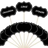 HAIKING Mini Food Flags, 50 PCS Black Buffet Food Labels
