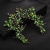 Teyglen Crystal Wedding Hair Vine Bridal Green Rhinestone Beads Headband