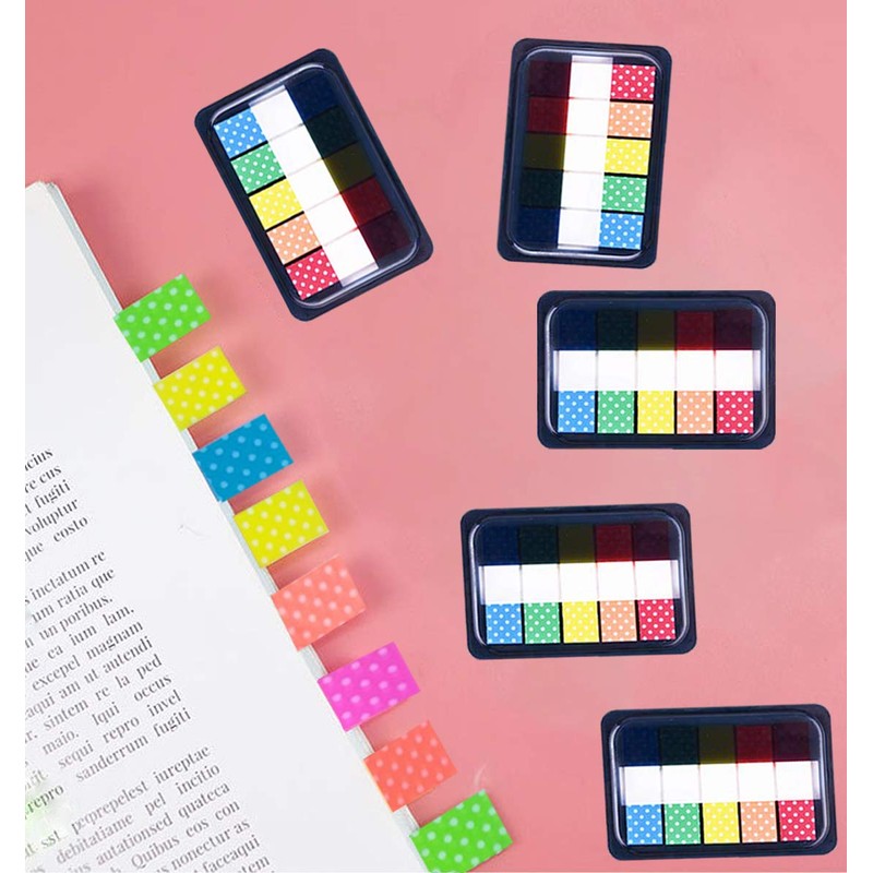 LRZCGB Sticky Tabs,500 Pieces Sticky Index Tabs Page Colorful Flags
