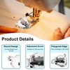 Multi-Purpose Magnetic Seam Guide for Sewing Machine with Threader, Stainless