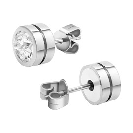 JEROOT Titanium Magnetic Earrings for Women Men, Pure Titanium Earrings for Sensitive Ears, 1 Pair Ear Studs for Jewelry Gift