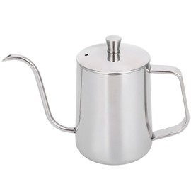 600ml Coffee Drip Kettle 304 Stainless Steel Slender Spout Thicken Coffee Pot with Cover
