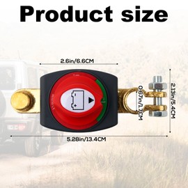 BOXOB Battery Disconnect Switch, Heavy Duty Automotive Marine Battery 12 Volt Cut Off Shut Off Kill Switch 12V-48V Connecting on Negative Terminal Suitable for Car Truck RV Boat