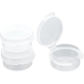 3Pcs 5 Grams Transparent Plastic Cosmetic Jars,Empty Clear Case, Mini Sample Makeup Jars, Bottles, Pots, Containers with Snap Lids,Refillable Containers，Refillable Cosmetic Jars