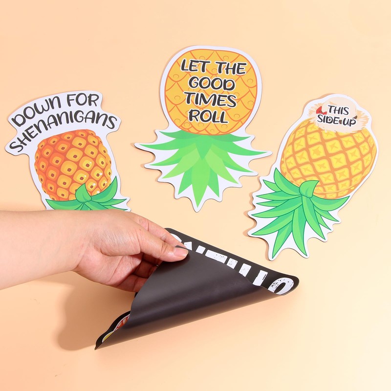 4 Pcs Upside Down Pineapple Magnet - Pineapple Decor Magnetic