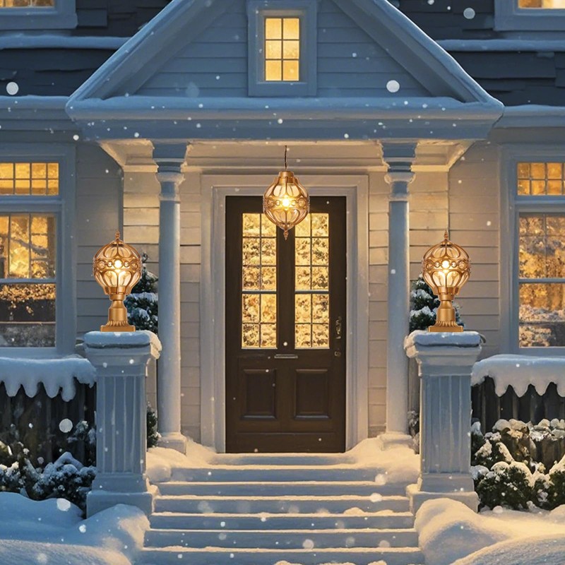 Zanritelit Outdoor Post Light Fixtures for Driveway Yard Patio Garden,