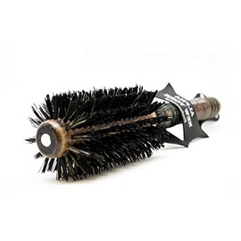 Round Brush Natural Bristle Wood Professional (Green1026 S) By Alpha New York