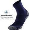 CWVLC Compression Athletic Unisex Quarter Socks Cushioned, 4-pairs (Black2,Navy Blue2),