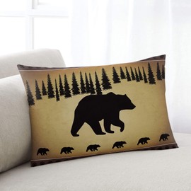 T&H XHome Pillow Covers 20x36 Inch - King Retro Polar Bear Soft Brushed Microfiber Pillowcases with Hidden Zipper Closure Bed Pillow Shams for Bedroom Sofa Car