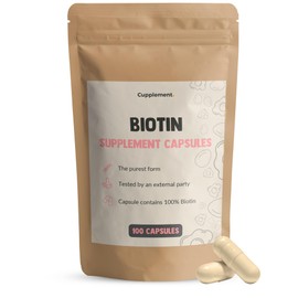 Cupplement - Biotin 60 Kapseln - 10000mcg pro Kapsel - Haar - Superfood - Supplement - Haarwachstum - Kein Pulver, 5mg, 10000, Tabletten Shampoo - Biotene - Biotin - Biotene - Vitamin - Hunde & Pferde