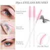 200 Piezas Desechables Cepillos de Pestañas Kit - 100 Pinceles