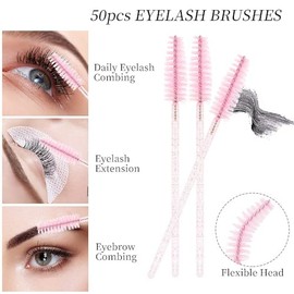 200 Piezas Desechables Cepillos de Pestañas Kit - 100 Pinceles De Pestañas-100 Brochas De Labios Aplicadores De Maquillaje Para Cejas Cepillo en Miniatura